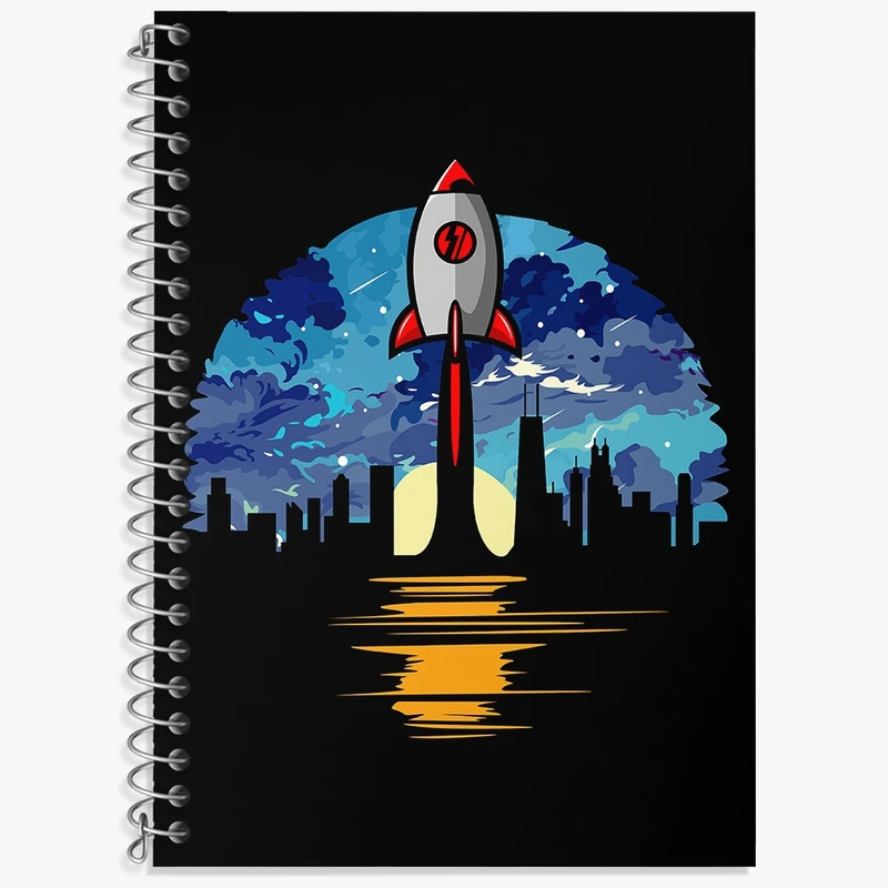 دفتر لغت 50 برگ خندالو طرح فضاپیما کد N4