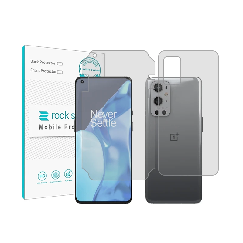 محافظ صفحه نمایش شفاف راک اسپیس مدل HyGEL مناسب برای گوشی موبایل وان پلاس 9PRO به همراه محافظ پشت گوشی