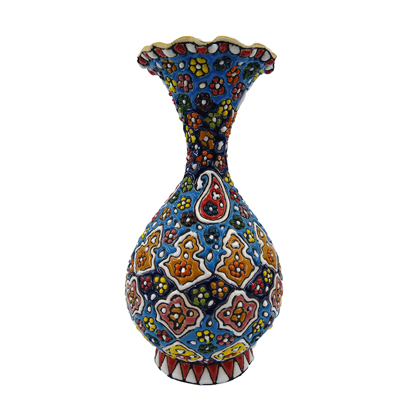 گلدان میناکاری سفالی کد s22