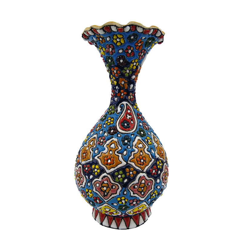 گلدان میناکاری سفالی کد s22
