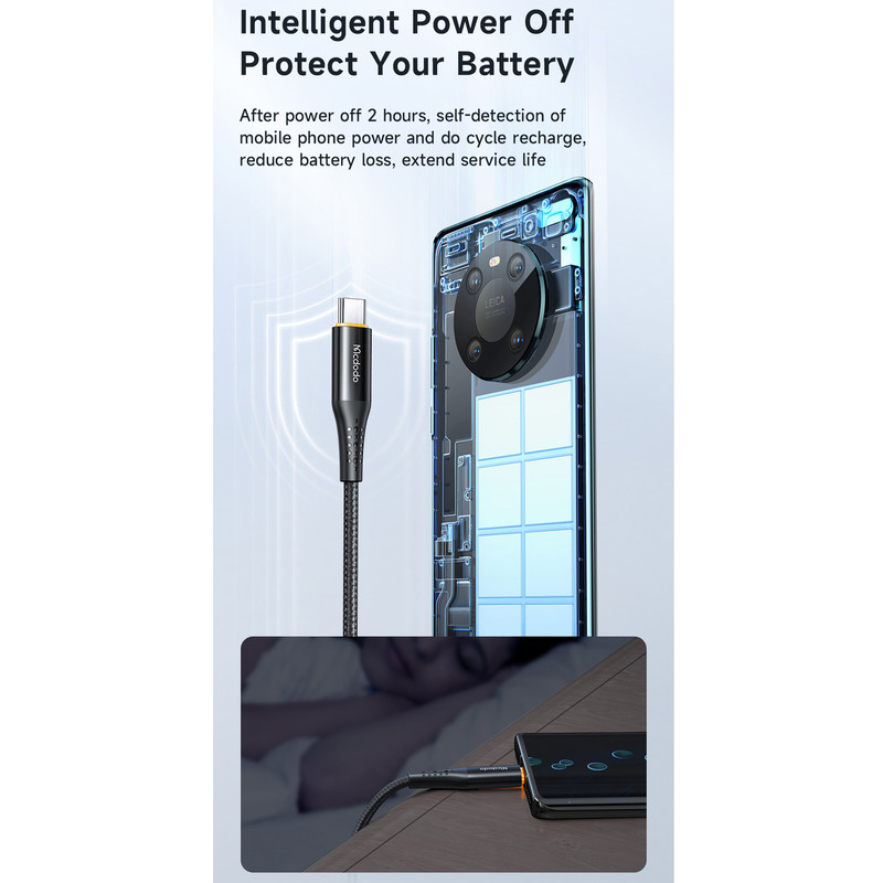 قیمت و خرید کابل USB-C مک دودو مدل Auto Power Off طول 1.8متر