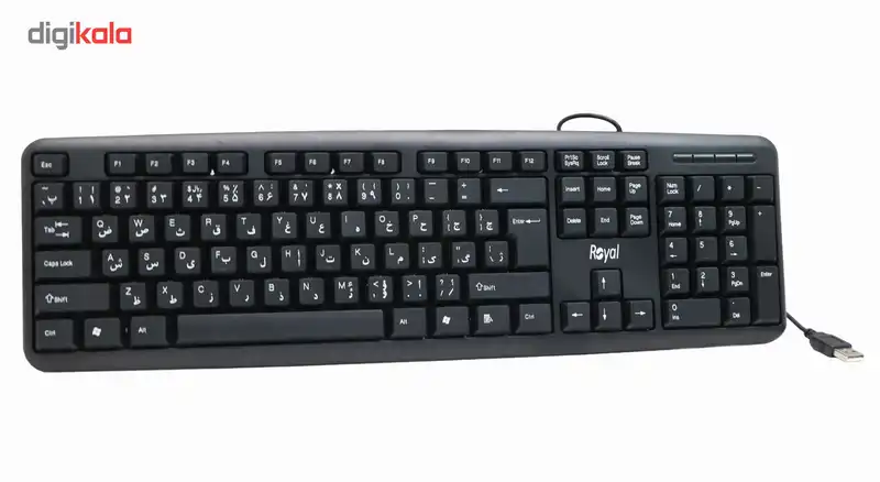 کیبورد رویال مدل K-202 همراه با حروف فارسی