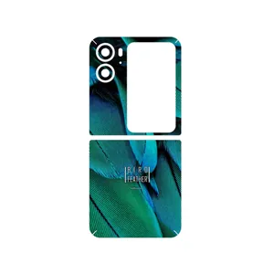 MAHOOT Green Feather Cover Sticker for Oppo Find N2 Flip