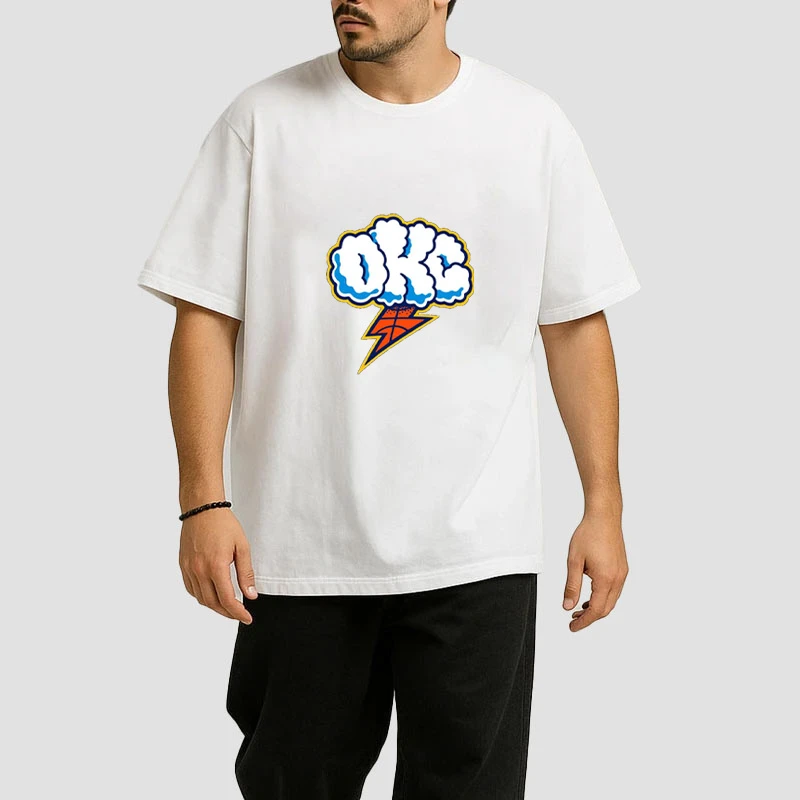 تی شرت مردانه آستین سه ربع پنبه دورو مدل okc