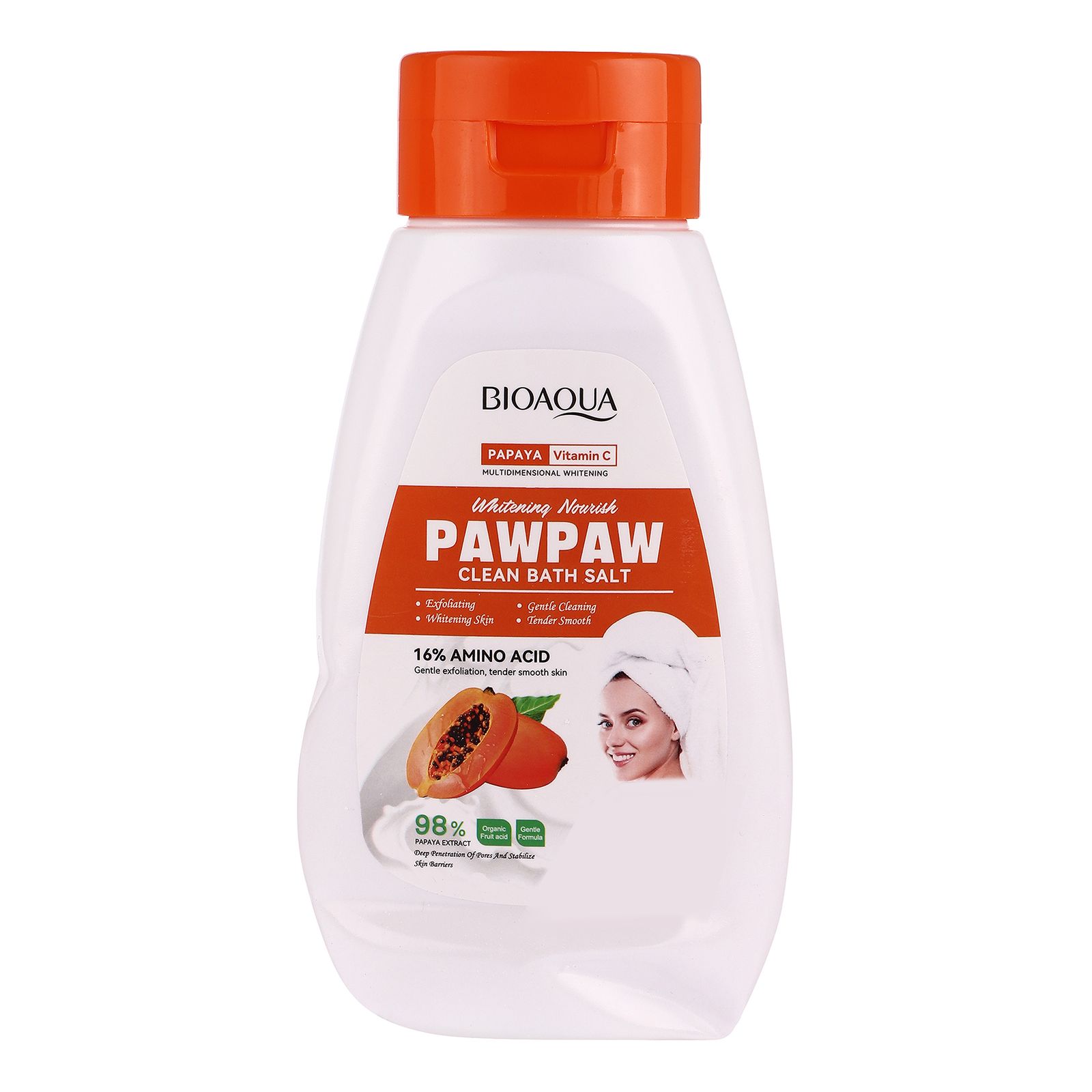 نمک حمام بی آکوا مدل Papaya وزن 500 گرم -  - 1