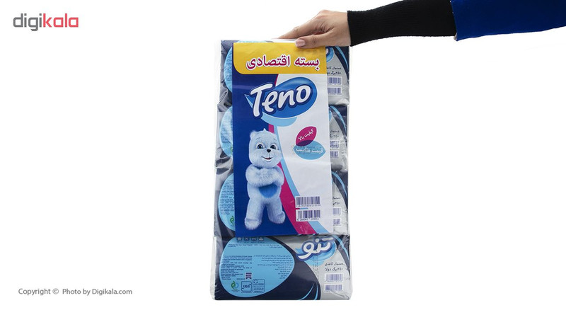 دستمال کاغذی 250 برگ تنو مدل Soft بسته 8 عددی