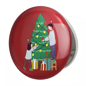 آینه جیبی خندالو طرح کریسمس Christmas مدل تاشو کد 22159 