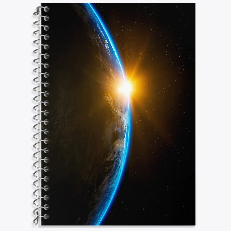 دفتر زبان 50 برگ خندالو مدل دو خط طرح کهکشان (galaxy) کد F6704