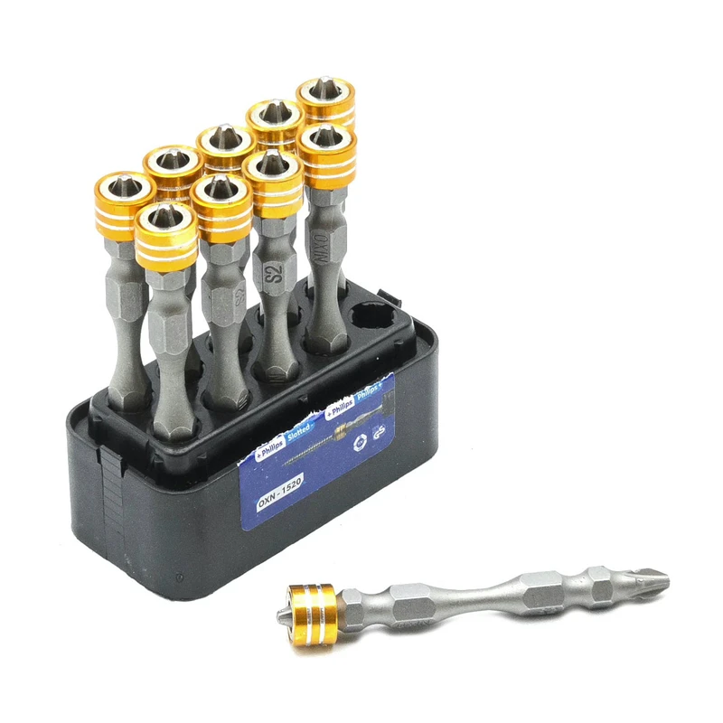 سری پیچ گوشتی دو سر چهار سو اکسین مدل مگنت دار کد OXN-1520 مجموعه 10 عددی