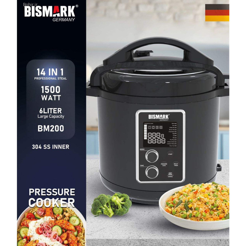 زودپز برقی 6 لیتری بیسمارک مدل BM200