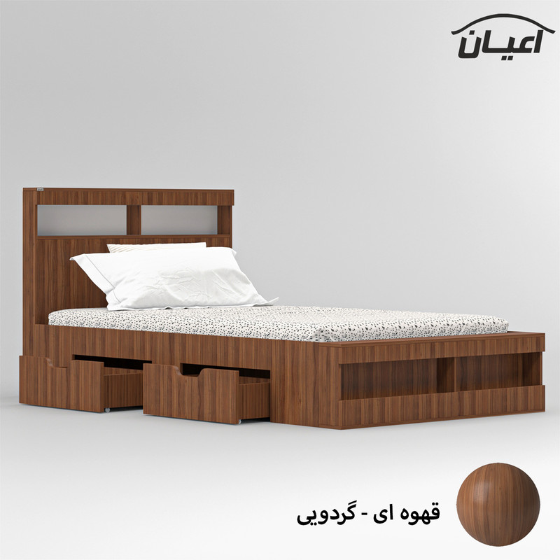 تخت خواب یک نفره اعیان مدل FH704 سایز 120x200 سانتی متر