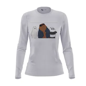 تی شرت آستین بلند زنانه مدل خرس های کله فندقی