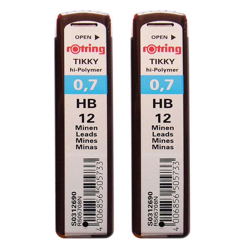 نوک مداد نوکی 0.7 میلی متری روترینگ مدل hi-polymer بسته 2 عددی