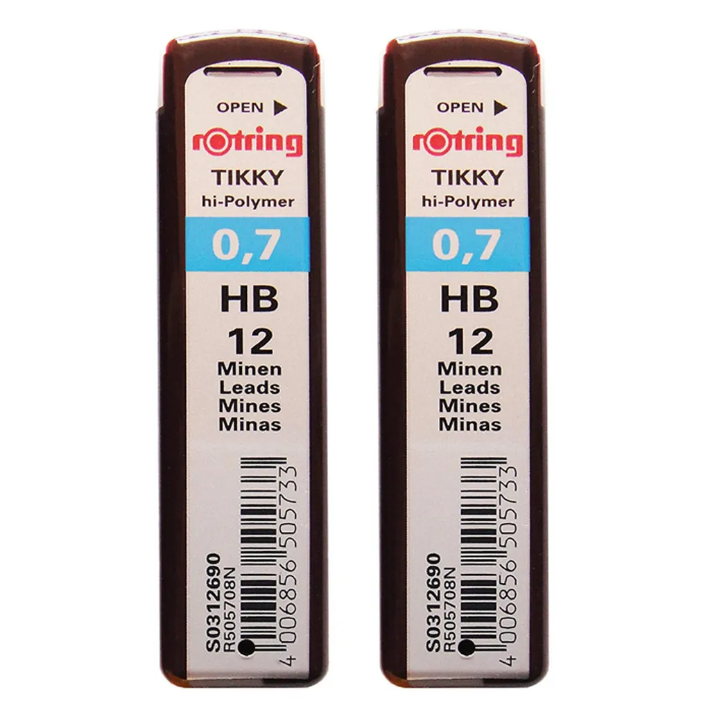 نوک مداد نوکی 0.7 میلی متری روترینگ مدل hi-polymer بسته 2 عددی
