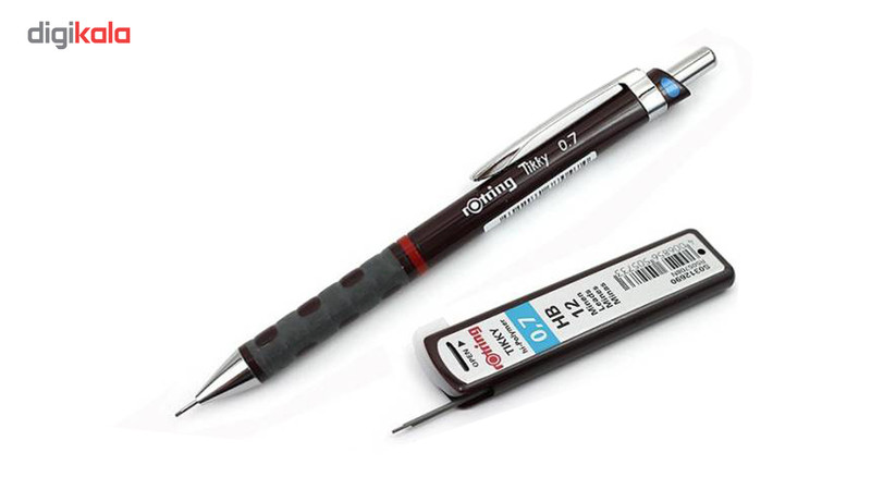 نوک مداد نوکی 0.7 میلی متری روترینگ مدل hi-polymer بسته 2 عددی