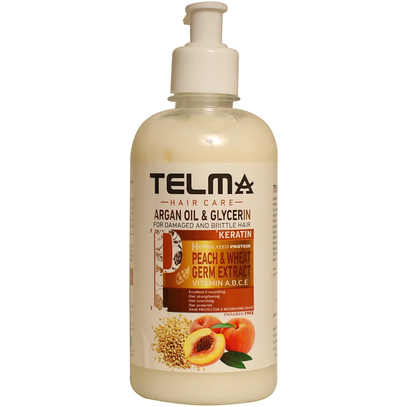 ماسک مو تلما مدل Peach and Wheat Germ حجم 400 میلی لیتر