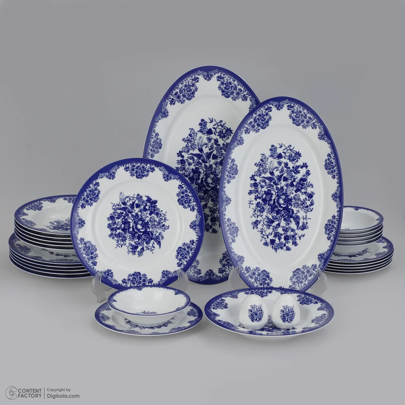 عکس شماره 4 : سرویس غذاخوری 28 پارچه چینی زرین ایران مدل ایتالیا اف فلورانس درجه یک