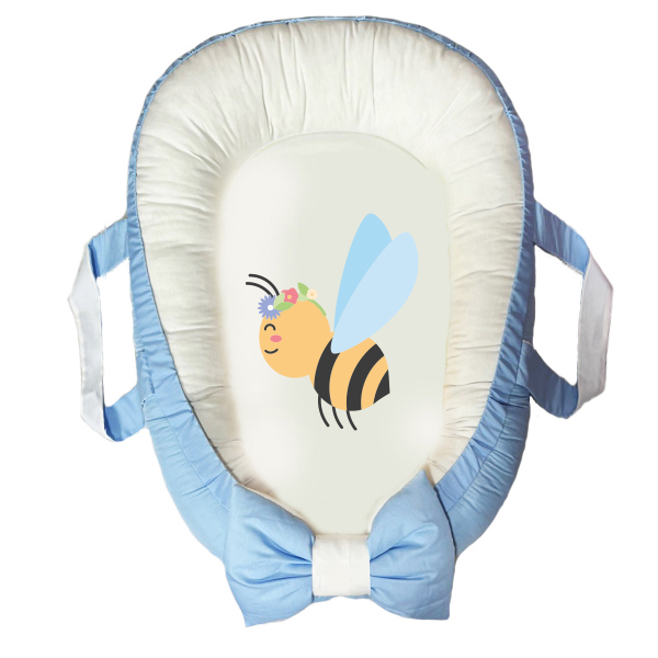 سرویس خواب سه تکه نوزاد مدل گارد محافظ دار طرح زنبوری کد 016