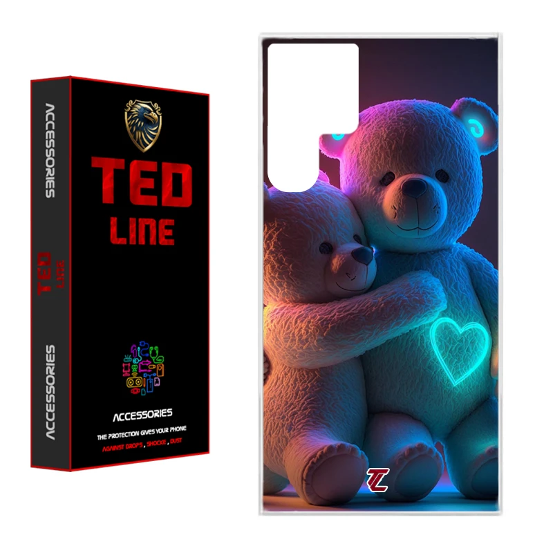 کاور تد لاین طرح خرس عاشق کد 1112 مناسب برای گوشی موبایل سامسونگ Galaxy S24 Ultra