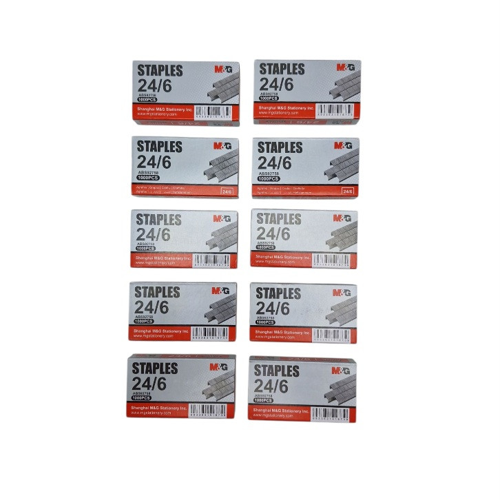 سوزن منگنه ام اند جی کد 92758 سایز 24/6 بسته 10 عددی