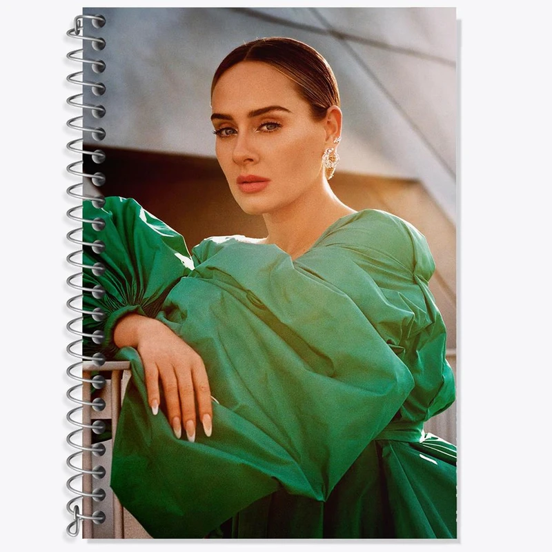 دفتر زبان 50 برگ خندالو مدل سه خط طرح ادل Adele کد 18993