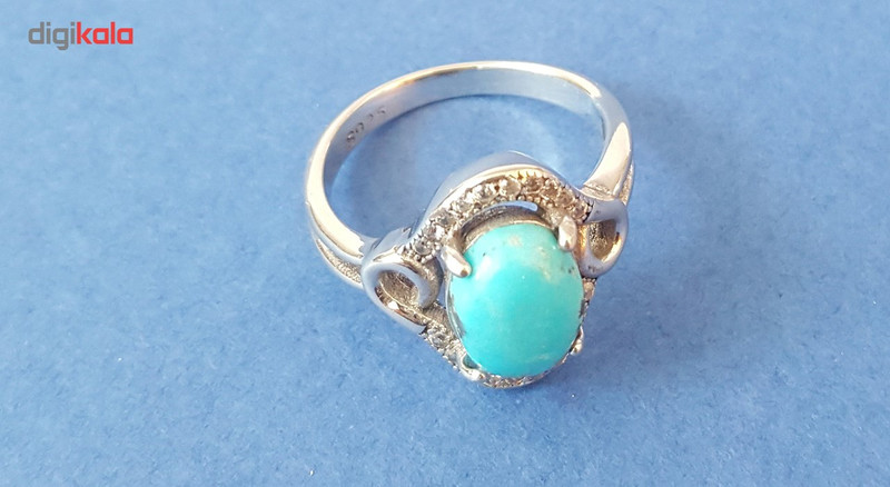 انگشتر نقره فیروزه بلو استون مدل 396110104