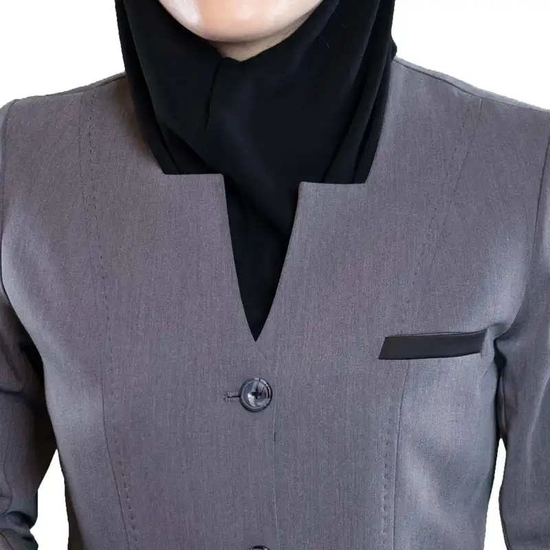 مانتو و شلوار زنانه مدل هیرا 1627 رنگ طوسی