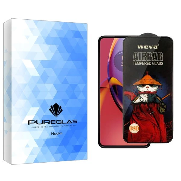 محافظ صفحه نمایش پیور گلس مدل NueGlas Airbag مناسب برای گوشی موبایل موتورولا Moto G84