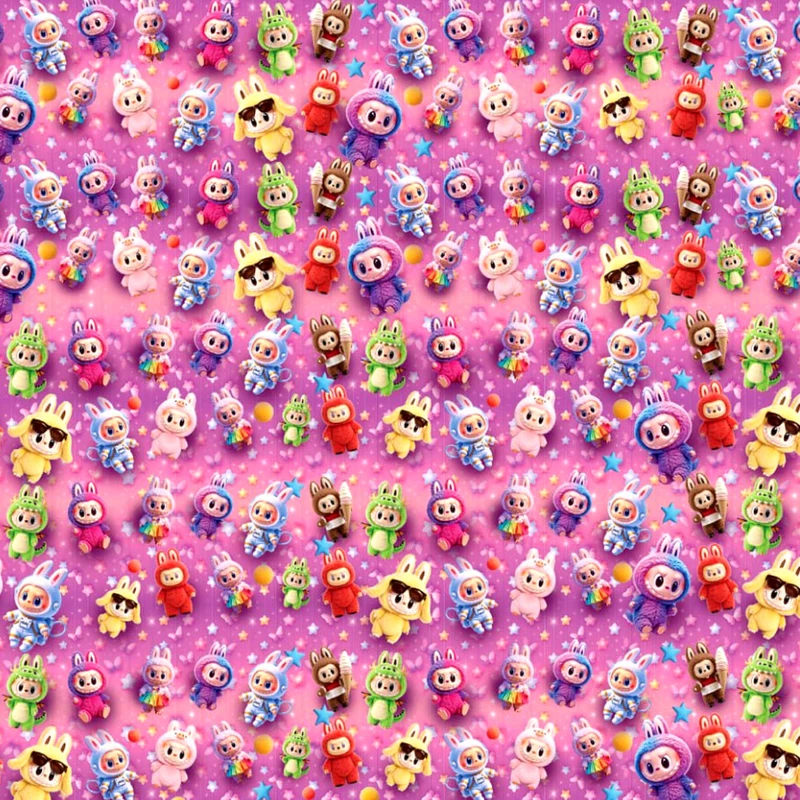 کاغذ کادو مدل لبوبو کد 290 سایز 70*50 سانتی متر بسته 25 عددی