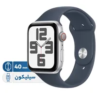 ساعت هوشمند اپل مدل SE 2023 Aluminum Case 40mm دارای قابلیت های قابلیت مکالمه از طریق بلوتوث بند سیلیکون