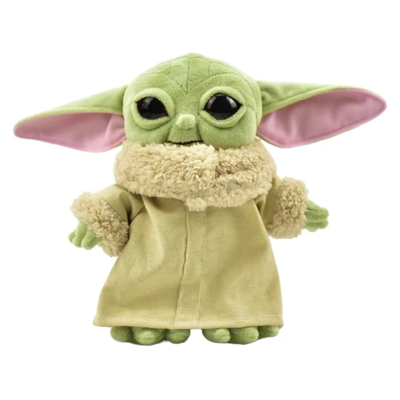 عروسک طرح بیبی یودا مدل چشم تیله ای ارتفاع ۲۰ سانتی متر