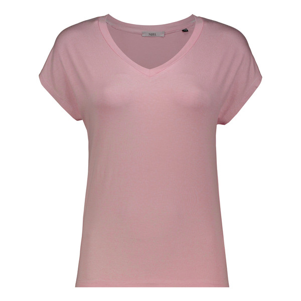 تی شرت آستین کوتاه زنانه نیزل مدل 0124-055 رنگ کالباسی