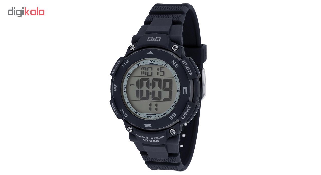 ساعت مچی دیجیتالی کیو اند کیو مدل m149j007y به همراه دستمال مخصوص برند کلین واچ -  - 2
