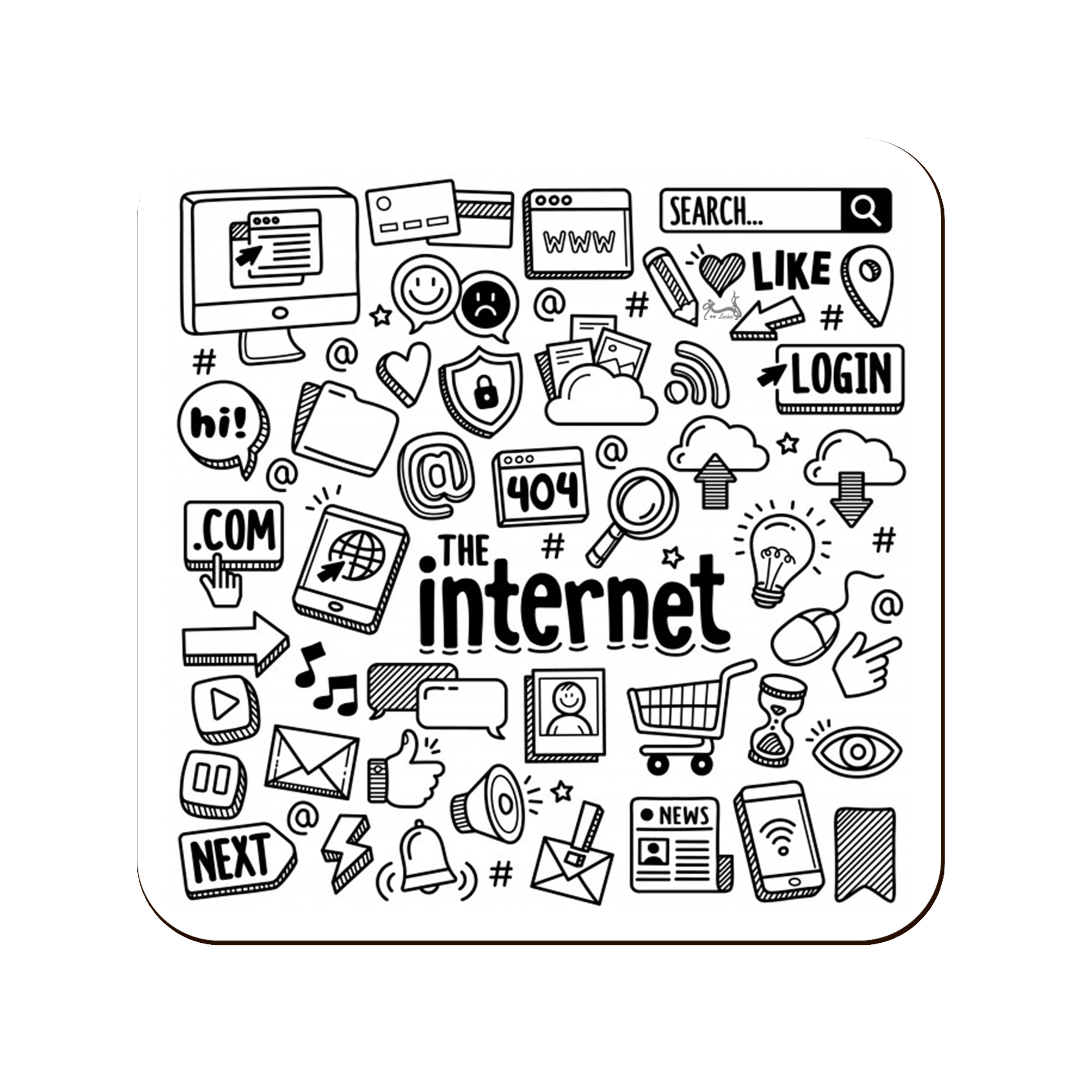 زیر لیوانی لوکسینو مدل It کد Internet_11:11