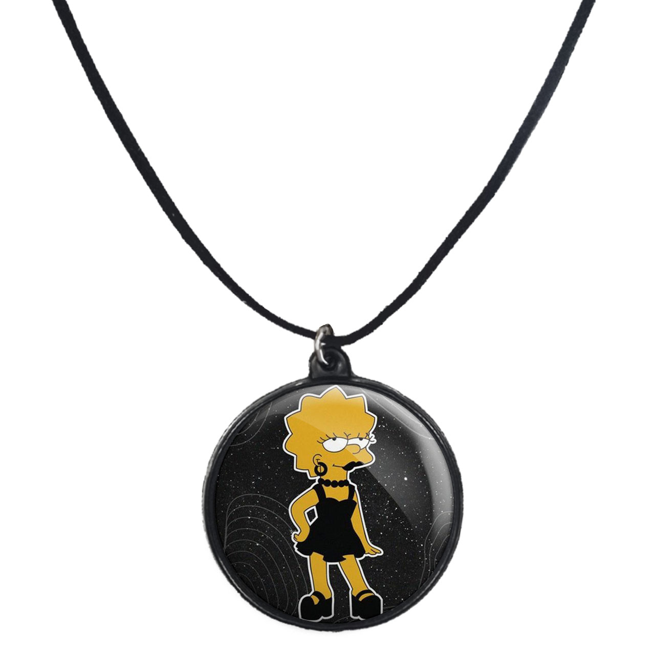 گردنبند پرمانه طرح سیمپسون ها کد pmb.21279 مدل دو طرفه