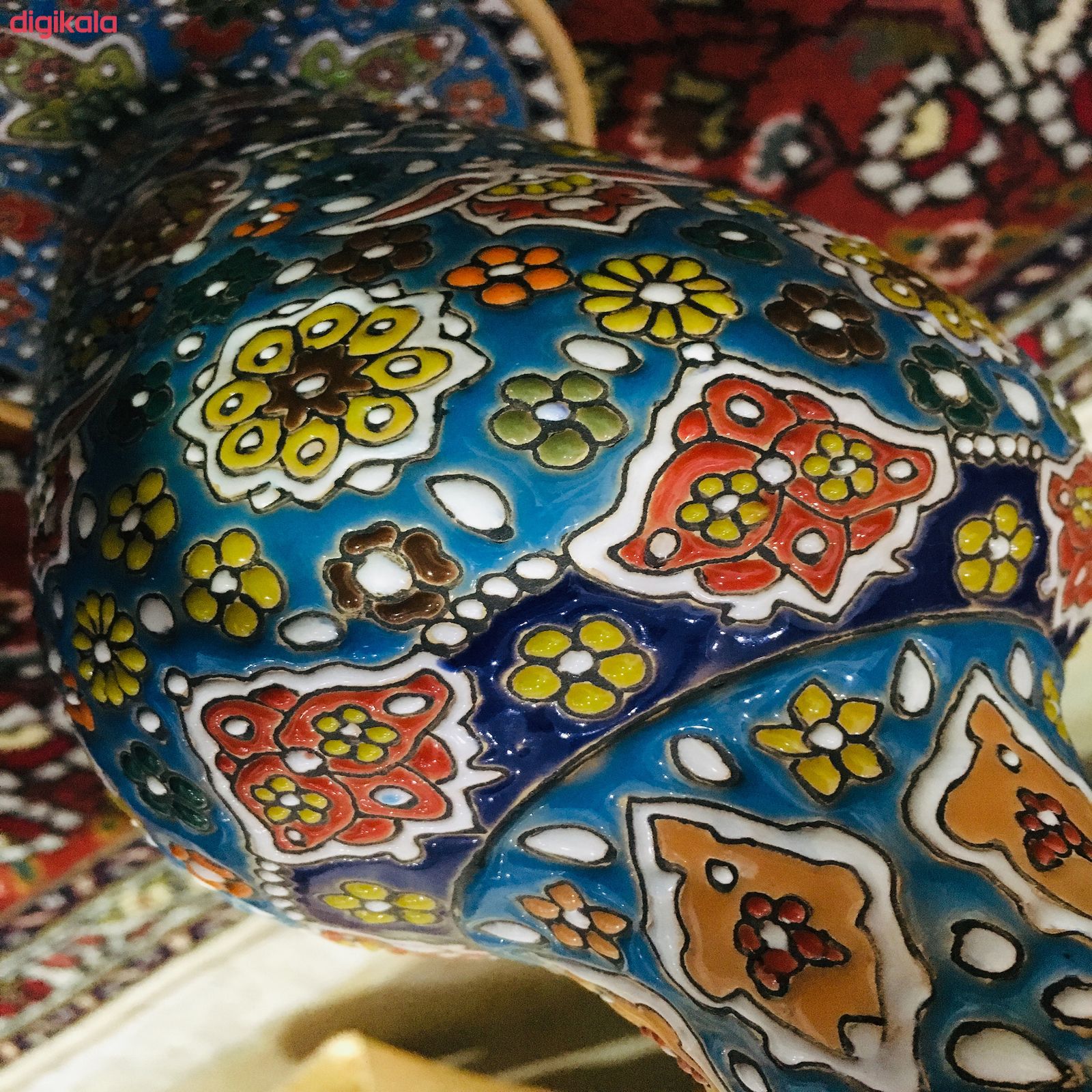 ست گلدان و بشقاب سفالی میناکاری کد 000 main 1 7