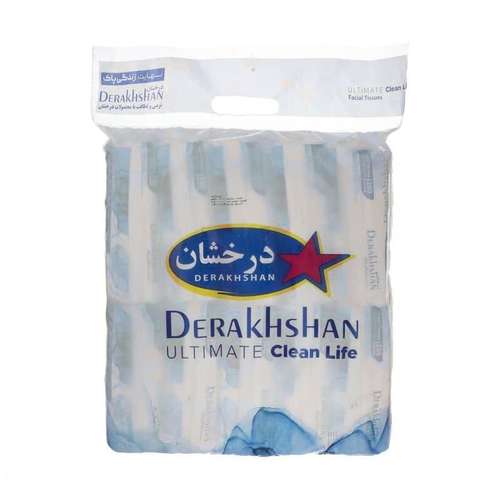 دستمال کاغذی 200 برگ درخشان مدل لطیف بسته 10 عددی