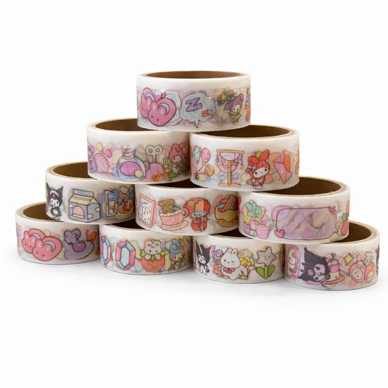 چسب کاغذی مدل واشی کرومی عرض 2.5 سانتی متر بسته 10 عددی