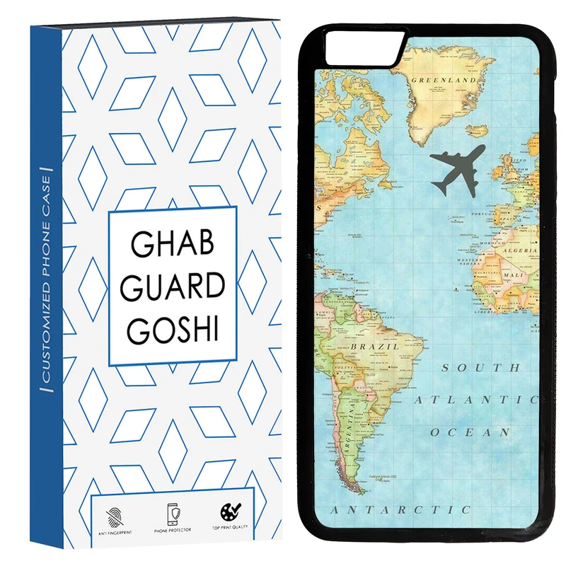 کاور قاب گارد گوشی طرح نقشه جهان کد TPU-057 مناسب برای گوشی موبایل اپل Iphone 6 PLUS / 6S PLUS