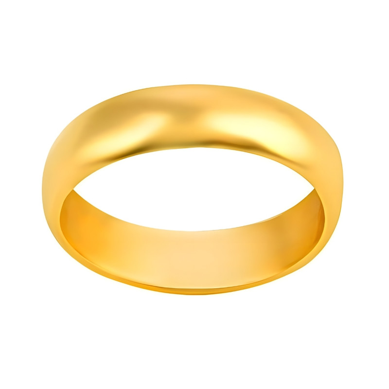 انگشتر طلا 18 عیار زنانه طلای صداقت مدل حلقه ای ساده سایز 55