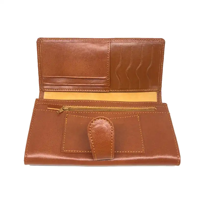 ست هدیه سرزمین چرم مدل رزیتا 161037 رنگ عسلی