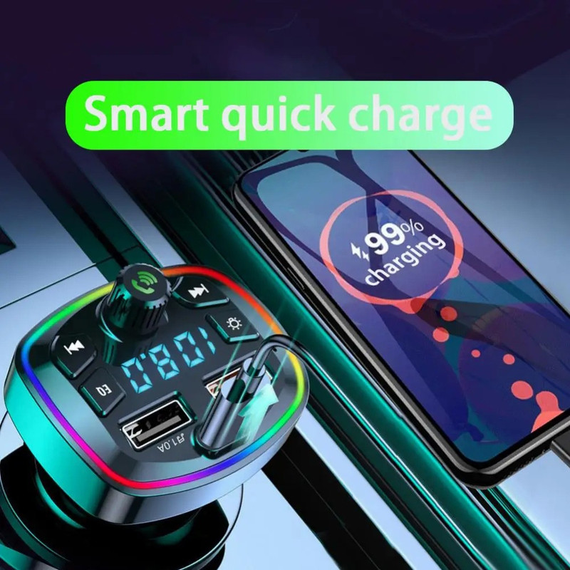 پخش کننده اف ام خودرو مدل Q7 کد فست شارژ طرح PD