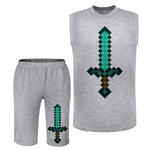 ست تاپ و شلوارک مردانه مدل شمشیر کد A393