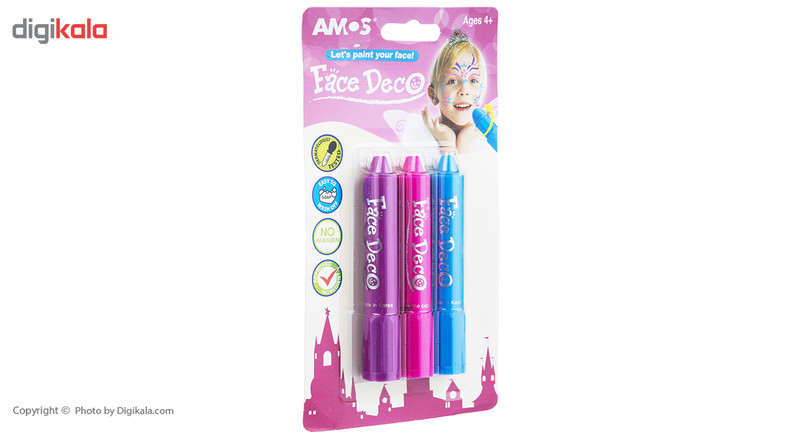 پاستل گریم صورت آموس مدل Face Deco FD5B3G بسته 3 رنگ پاستل گریم صورت آموس مدل Face Deco FD5B3G بسته 3 رنگ