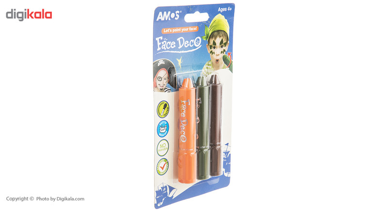پاستل گریم صورت آموس مدل Face Deco بسته 3 رنگ پاستل گریم صورت آموس مدل Face Deco بسته 3 رنگ