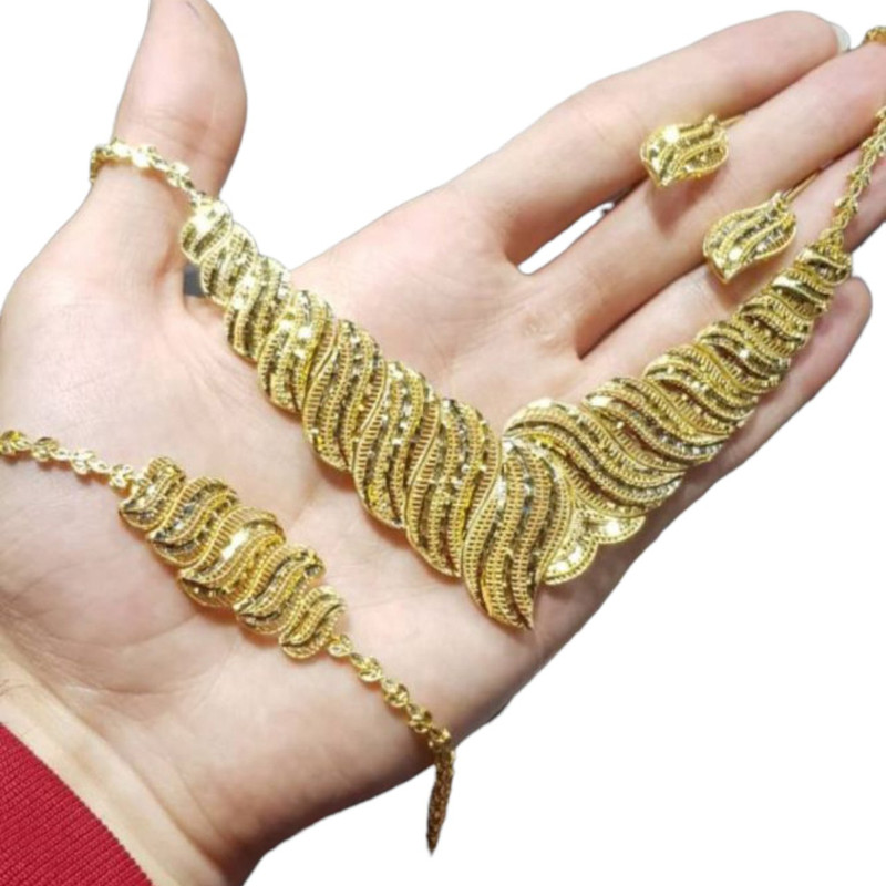 نیم ست نقره زنانه مدل فلاور اشک