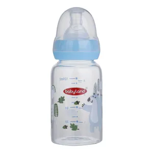 شیشه شیر بیبی لند مدل کلاسیک فندقی پیرکس کد 05422 گنجایش 120 میلی لیتر