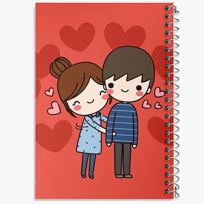 دفتر مشق 100 برگ خندالو طرح عاشقانه کد 27130