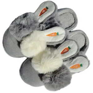 پاپوش دخترانه مدل خرگوشی هویجی رنگ طوسی