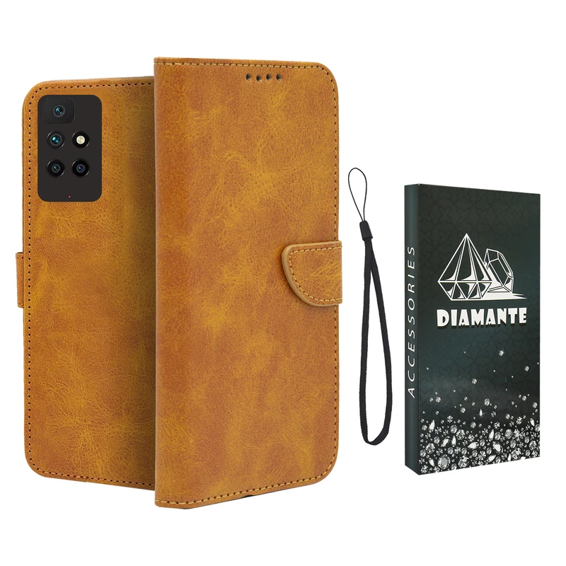 کیف کلاسوری دیامانته مدل Scusa Bk مناسب برای گوشی موبایل شیائومی Redmi 10 به همراه بند آویز